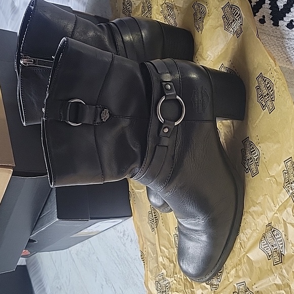 Harley-Davidson Shoes - HARLEY-DAVIDSON Riding Boot Size 7.5 Woman's Black Style RENA